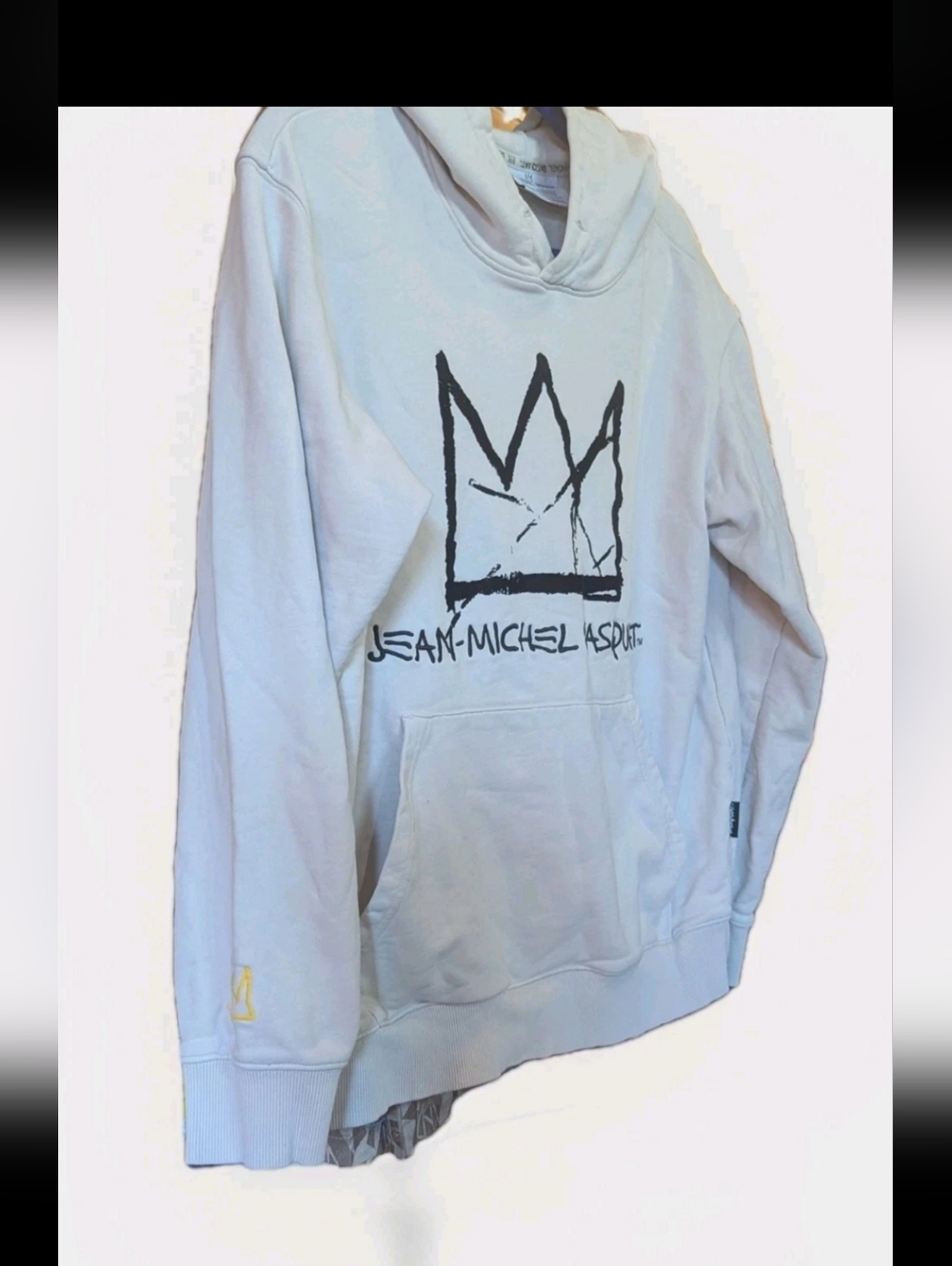 Jack&Jones JEAN-MICHEL BASQUIAT Crown Embroidered Hoodie Size M